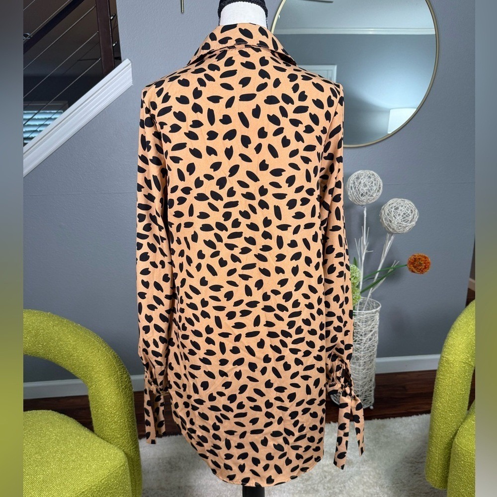 Missguided Animal Print Shirtdress Size 4 with tags - Picture 3 of 13